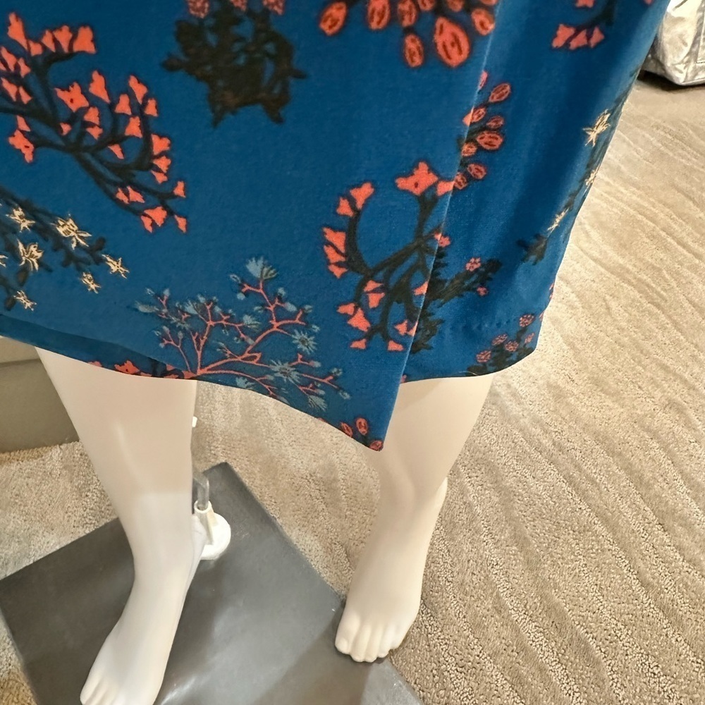 Remade Wrap Dress Teal Floral Size M NWOT - Picture 7 of 9